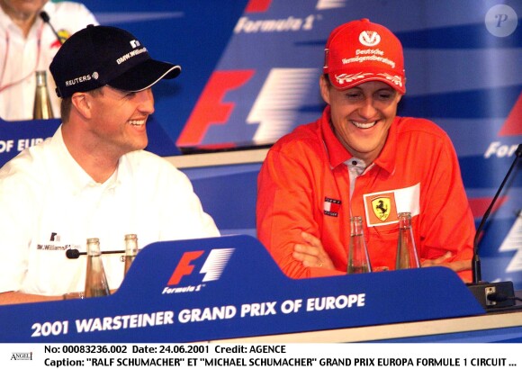 Ralf et Michael Schumacher lors du Grand Prix d'Europe 2001