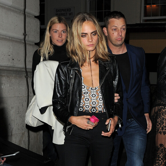 Cara Delevingne arrive à la soirée LOVE Magazine au club Loulou's à Londres, Royaume Uni, le 19 septembre 2016.