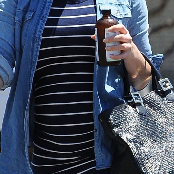 Katherine Heigl enceinte à la sortie d'un salon de manucure à Los Angeles, le 15 août 2016