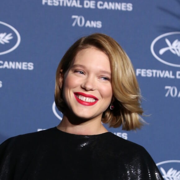 Léa Seydoux enceinte - Soirée à l'occasion des 70 ans du tout premier festival de Cannes à l'école des Beaux Arts à Paris, le 20 Septembre 2016. © Dominique Jacovides/Bestimage