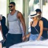 Kim Kardashian fait du shopping avec sa fille North West à Bal Harbour. Ensuite, Kim et North sont allées déjeuner avec Khloe Kardashian et son nouveau compagnon Tristan Thompson. Le 18 septembre 2016