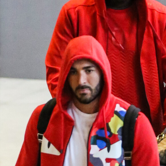 Karim Benzema à son arrivée à l'aéroport Roissy Charles-de-Gaulle de retour de Los Angeles le 16 juin 2016  Karim Benzema back from Los Angeles at Roissy airport on 16/06/201616/06/2016 - Roissy