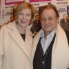 Chantal Ladesou avec son mari Michel Ansault - Photocall de la générale de la pièce "L'être ou pas" au Théâtre Antoine à Paris le 21 mars 2016. © Coadic Guirec/Bestimage