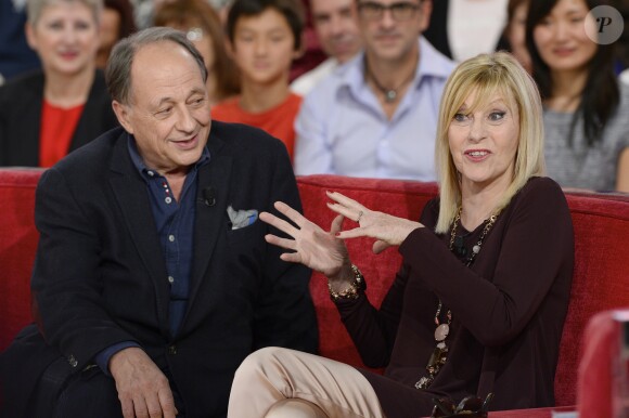 Chantal Ladesou et son mari Michel Ansault - Enregistrement de l'émission "Vivement dimanche" à Paris le 29 octobre 2014