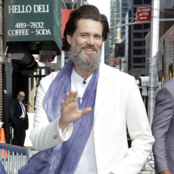 Jim Carrey à l'émission "Late Show With David Letterman" à New York, le 20 mai 2015