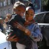 Blac Chyna enceinte avec son fils King Stevenson dans les rues de Los Angeles, le 24 septembre 2016