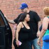 Exclusif - Blac Chyna enceinte et son fiancé Rob Kardashian sur le tournage de leur téléréalité à Washington le 4 juillet 2016
