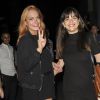 Lindsay Lohan porte toujours sa bague de fiançailles lors d'une soirée avec une amie au club Libertines à Londres, le 14 septembre 2016