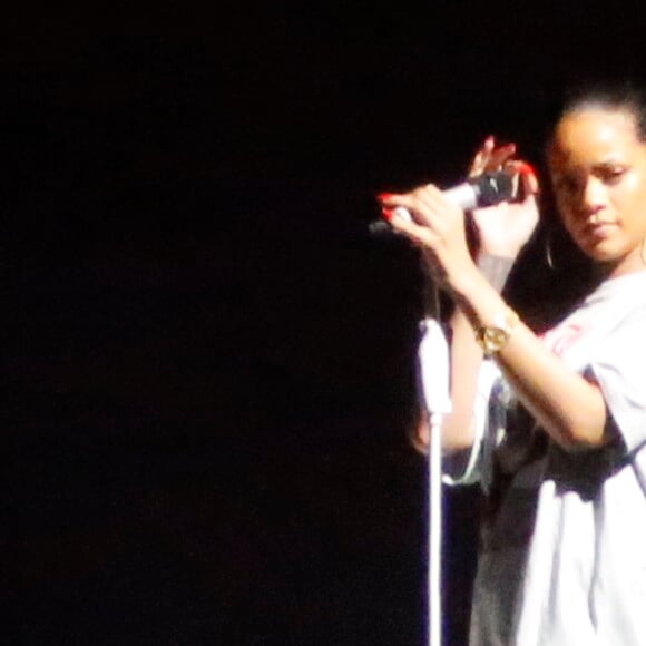 Rihanna en pleines répétitions pour le "Global Citizen Festival" à Central Park à New York, le 23 septembre 2016.