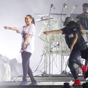 Rihanna en pleines répétitions pour le "Global Citizen Festival" à Central Park à New York, le 23 septembre 2016.