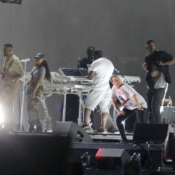 Rihanna en pleines répétitions pour le "Global Citizen Festival" à Central Park à New York, le 23 septembre 2016.