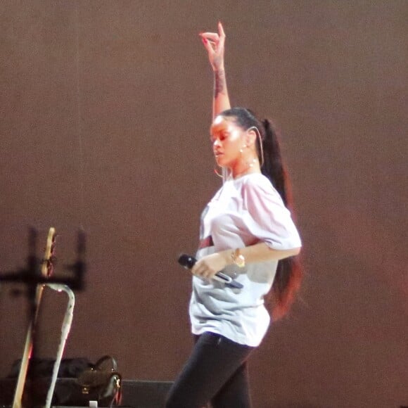 Rihanna en pleines répétitions pour le "Global Citizen Festival" à Central Park à New York, le 23 septembre 2016.