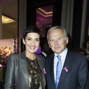 Exclusif - Cristina Córdula et Thomas Valentin à la soirée de lancement "Octobre Rose" pour soutenir l'association contre le cancer du sein et remise du prix Estée Lauder au Café de l'Homme à Paris. Le 26 septembre 2016 © Olivier Borde