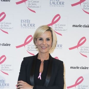 Exclusif - Laurence Ferrari à la soirée de lancement "Octobre Rose" pour soutenir l'association contre le cancer du sein et remise du prix Estée Lauder au Café de l'Homme à Paris. Le 26 septembre 2016 © Olivier Borde