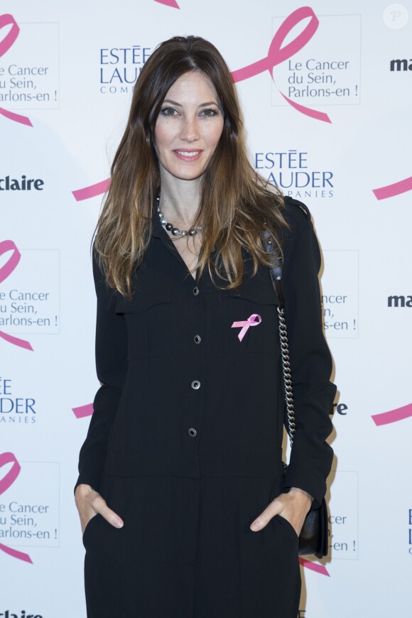 Exclusif - Mareva Galanter à la soirée de lancement "Octobre Rose" pour soutenir l'association contre le cancer du sein et remise du prix Estée Lauder au Café de l'Homme à Paris. Le 26 septembre 2016 © Olivier Borde