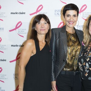 Exclusif - Nathalie Duconge (Responsable de l'association Cancer du Sein "Parlons-en"), Cristina Córdula et Coco Couperie-Eiffel - Personnalités à la soirée de lancement "Octobre Rose" pour soutenir l'association contre le cancer du sein et remise du prix Estée Lauder au Café de l'Homme à Paris. Le 26 septembre 2016 © Olivier Borde / Bestimage