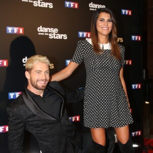 Karine Ferri et Yann-Alrick Mortreuil au photocall de l'émission "Danse Avec Les Stars - Saison 7" à Boulogne-Billancourt, le 28 septembre 2016. © Denis Guignebourg/Bestimage