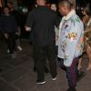 Exclusif - Kim Kardashian, Kanye West et Kourtney Kardashian quittent le restaurant "Le Costes" à Paris, le 29 septembre 2016.