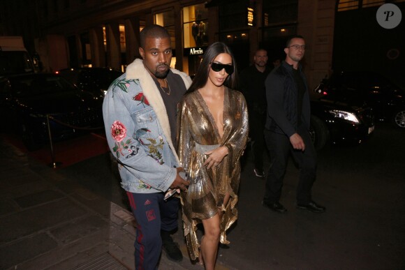 Exclusif - Kim Kardashian et Kanye West se rendent au restaurant "Le Costes" à Paris, le 29 septembre 2016.