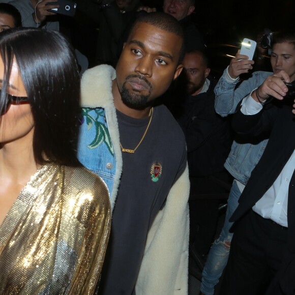 Kim Kardashian, Kanye West - People à l'aftershow Balmain au restaurant Loulou à Paris le 28 septembre 2016.