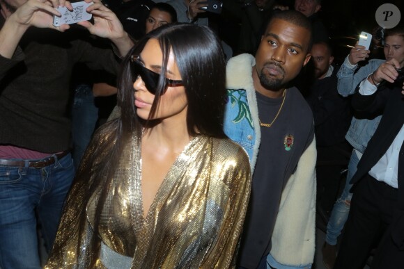 Kim Kardashian, Kanye West - People à l'aftershow Balmain au restaurant Loulou à Paris le 28 septembre 2016.