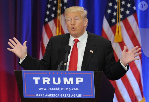 Le candidat républicain à l'élection présidentielle Donald Trump lors d'une conférence de presse au Trump Soho Hotel à New York, le 22 juin 2016