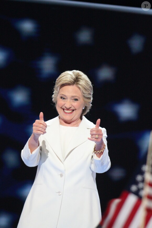 Hillary Clinton à la convention nationale du Parti démocrate à Philadelphie, le 26 juillet 2016