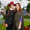 Ophélie Meunier et Élodie Frégé au 95ème Qatar Prix de l'Arc de Triomphe à l'Hippodrome de Chantilly le 2 octobre 2016.