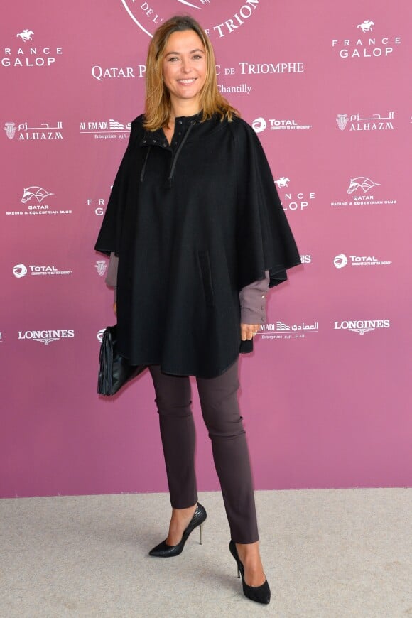 Sandrine Quétier au 95ème Qatar Prix de l'Arc de Triomphe à l'Hippodrome de Chantilly le 2 octobre 2016.