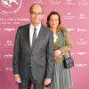 Eric Woerth et sa femme Florence au 95ème Qatar Prix de l'Arc de Triomphe à l'Hippodrome de Chantilly le 2 octobre 2016.