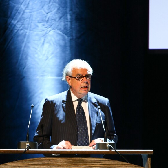 Frédéric Mitterrand lors de la proclamation du palmarès 2016 de la Fondation Prince Pierre dans la salle de l'Opéra Garnier à Monaco le 4 octobre 2016. © Bruno Bebert/Bestimage