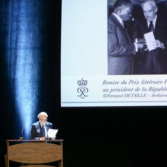 Frédéric Mitterrand lors de la proclamation du palmarès 2016 de la Fondation Prince Pierre dans la salle de l'Opéra Garnier à Monaco le 4 octobre 2016. © Bruno Bebert/Bestimage