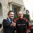 Alejandro Agag (patron de la Formule E) et le prince Albert II de Monaco lors de la présentation de la nouvelle monoplace de Formule E de Venturi au palais princier à Monaco le 26 septembre 2016. © Claudia Albuquerque / Bestimage