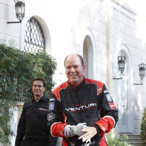 Le prince Albert II de Monaco lors de la présentation de la nouvelle monoplace de Formule E de Venturi au palais princier à Monaco le 26 septembre 2016. © Jean-Charles Vinaj / Pool Monaco / Bestimage