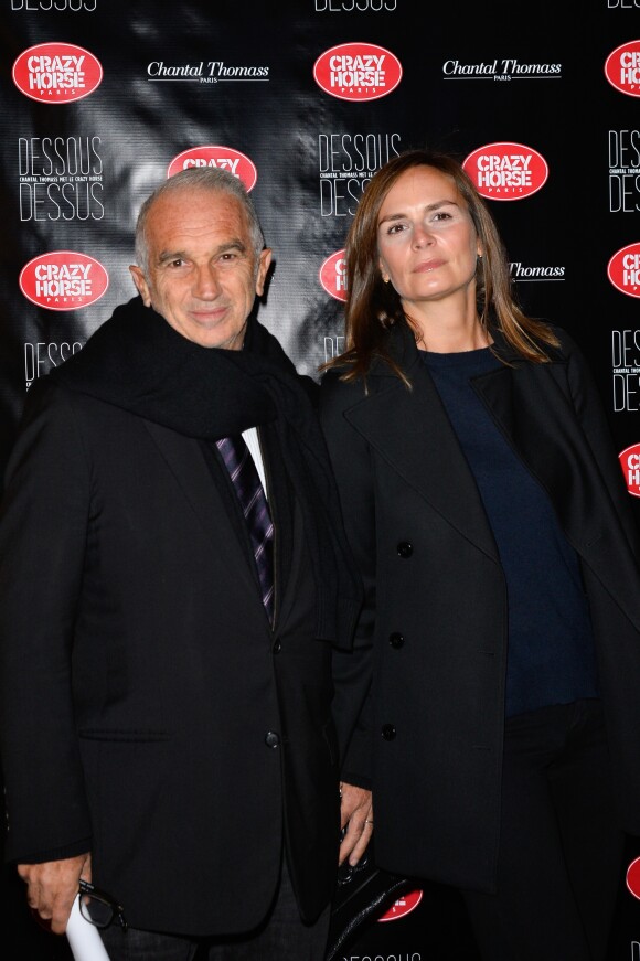 Alain Terzian et sa femme Brune de Margerie à l'avant-première du show "Chantal Thomass" au Crazy Horse à Paris, le 5 octobre 2016