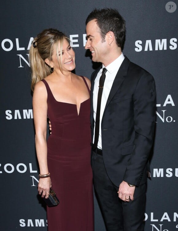 Justin Theroux et sa femme Jennifer Aniston - Première de "Zoolander 2" à New York le 9 février 2016.