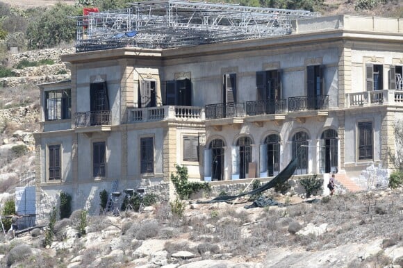 Brad Pitt et Angelina Jolie sur le tournage de "By the sea" sur l'île de Gozo à Malte le 9 novembre 2014