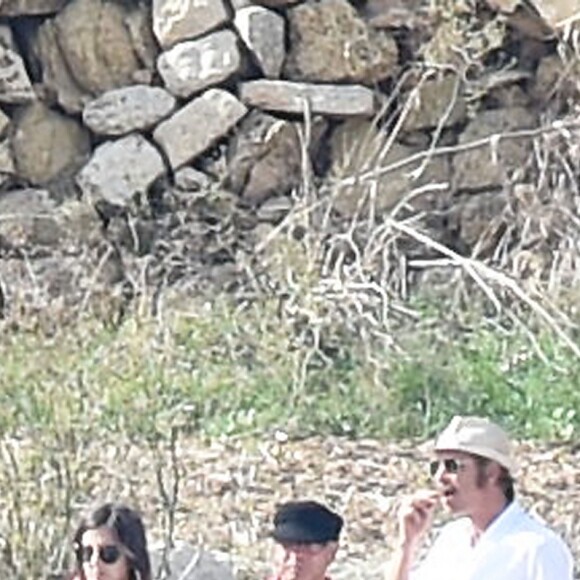 Exclusif - Brad Pitt sur le tournage de "By the sea" sur l'île de Gozo à Malte le 9 novembre 2014