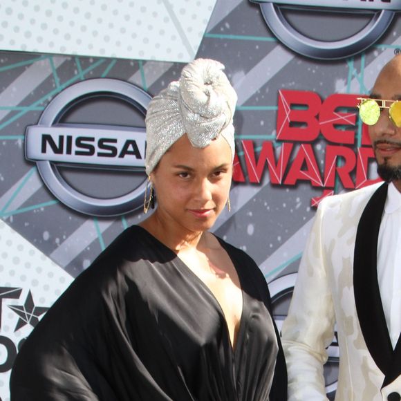 Alicia Keys et son mari Swizz Beatz à la soirée BET Awards 2016 à The Microsoft Theatre à Los Angeles, le 26 juin 2016.