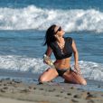 Irina Bright en pleine séance photo pour 138 Water à Malibu, le 6 octobre 2016.