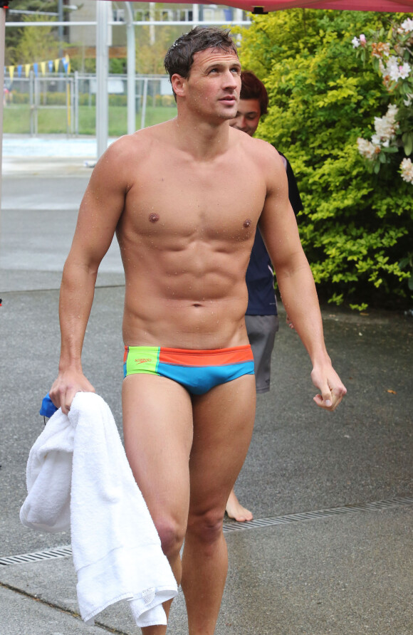 Exclusif - Le nageur americain Ryan Lochte en competition a Vancouver, le 25 mai 2013