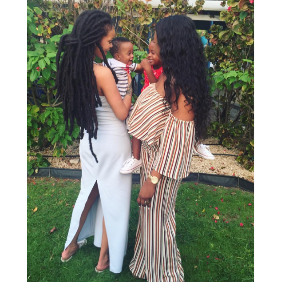 Rihanna au baptême de son neveu organisé à la Barbade le 9 octobre 2016.