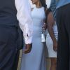 Semi-exclusif - Rihanna et son grand-père Lionel Braithwaite - Rihanna assiste au baptême de son neveu Nicoli Carter dans une église de la Barbade le 9 octobre 2016.