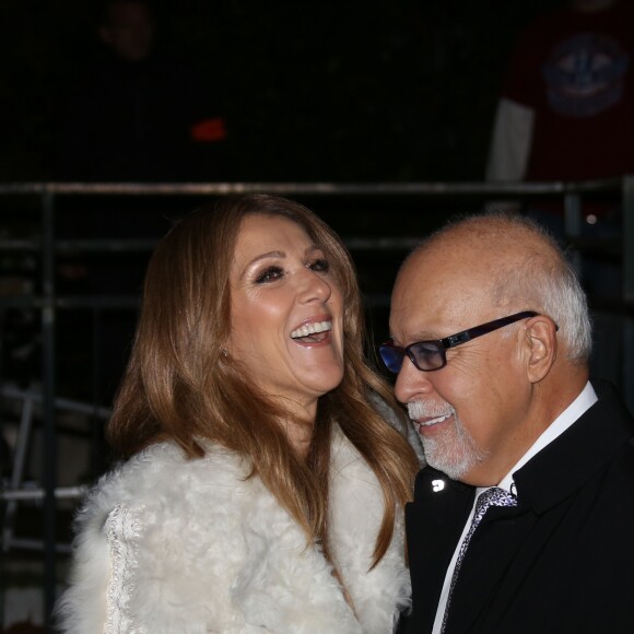 Céline Dion et son mari René Angélil arrivent à l'enregistrement de l'émission "Vivement dimanche" au studio Gabriel à Paris le 13 novembre 2013.