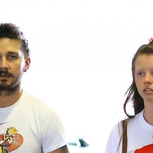 Exclusif - Shia LaBeouf et sa petite-amie Mia Goth se rendent à leur cours de gym à Studio City, le 3 mai 2015.