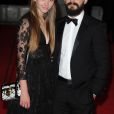 Shia LaBeouf et sa petite-amie Mia Goth - Arrivée des people à la première du film "Fury" lors de la cérémonie de clôture du 58ème BFI London Film Festival à Londres, le 19 octobre 2014.