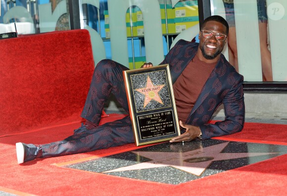 Kevin Hart reçoit son étoile sur le Hollywood Walk of Fame de Los Angeles, le 10 octobre 2016