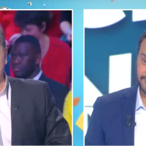 Cyril Hanouna face au voyant Claude Alexis dans "Touche pas à mon aprem" sur C8. Le 13 octobre 2016.