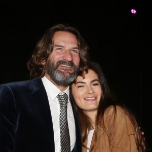 Exclusif - Frederic Beigbeder avec sa femme Lara Micheli à la 1ère édition des "Plumes d'Or du Vin et de la Gastronomie" au Pavillon Vendôme à Paris. Cette soirée récompensait, les meilleurs journalistes français et étrangers spécialisés dans le domaine du vin et de la gastronomie mais également une personnalité de renom étant très impliquée dans ces domaines. La soirée réunissait pas moins de 3 grands chefs étoilés (Anne-Sophie Pic, Arnaud Lallement et Sang Hoon Degeimbre) ainsi que le concours du chef Paul Pairet. Une première édition très épicurienne, placée sous les signes du talent et de l'élégance. Paris, le 19 mai 2016