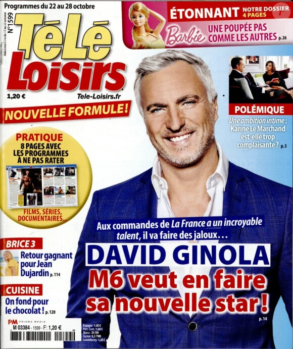 Mgazine Télé-Loisirs en kiosques le 17 octobre 2016.